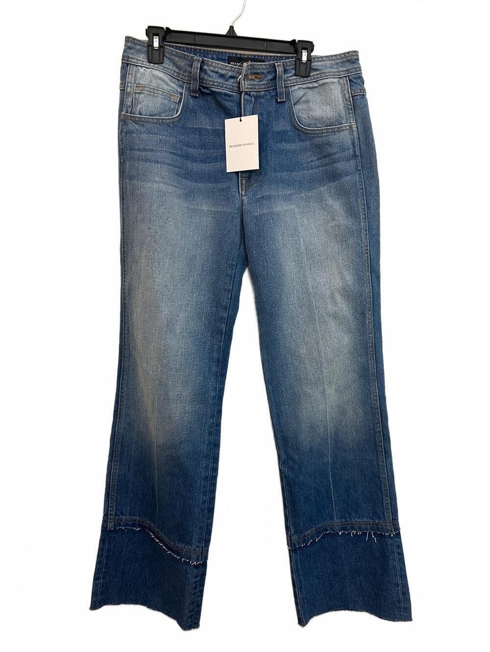 Brandon Maxwell Medium Blue Cropped Wide-Leg Jeans